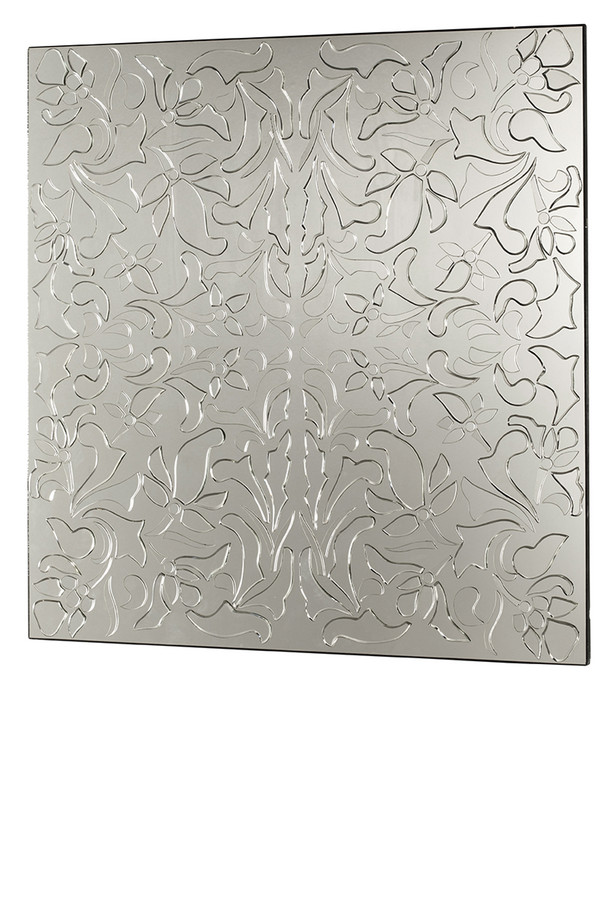 PLAFÓN PERVO ESPEJO CUADRADO GR. RELIEVE FLORES