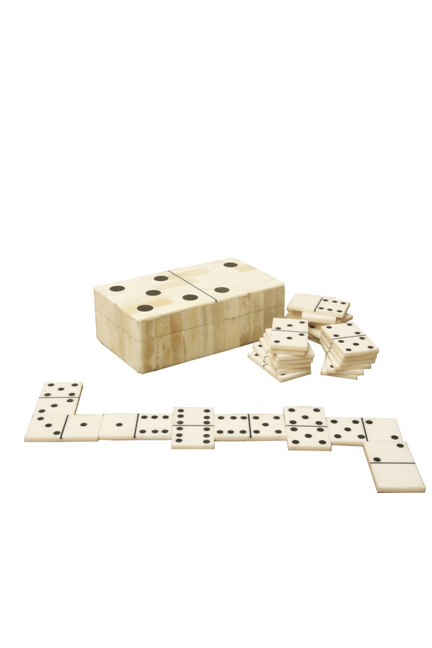 CAJA DOMINO HUESO BLANCO