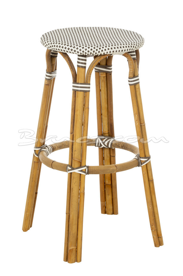 [514BA060] TABURETE RIVIERA GR. RATTAN Y TEJIDO SINTÉTICO