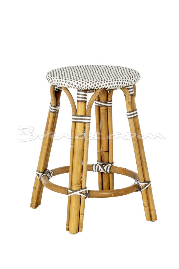 [514BA061] TABURETE RIVIERA MD. RATTAN Y TEJIDO SINTÉTICO