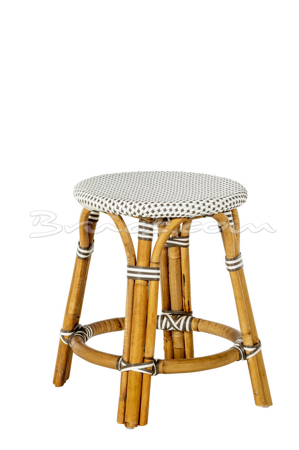[514BA062] TABURETE RIVIERA PQ. RATTAN Y TEJIDO SINTÉTICO