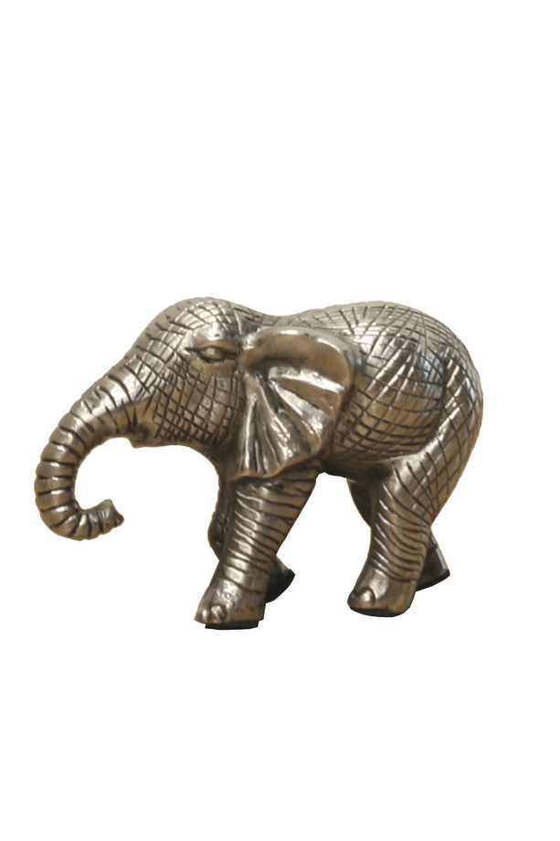 [431TK205] ELEFANTE PQ. ALUMINIO ENVEJECIDO