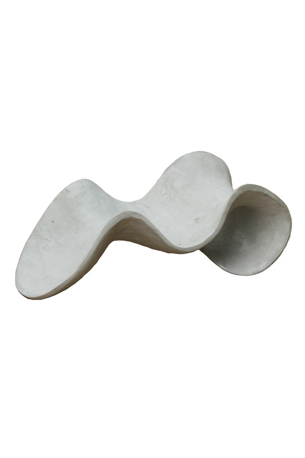 [530BI055] ESCULTURA ABSTRACTA ALUMINIO GRIS