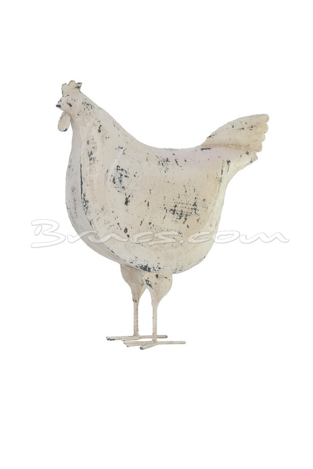 [536ML079] GALLINA METAL BLANCO DECAPADO