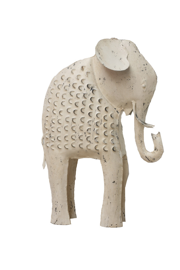 [536ML105] ELEFANTE GRANDE HIERRO BEIG ANTIGUO