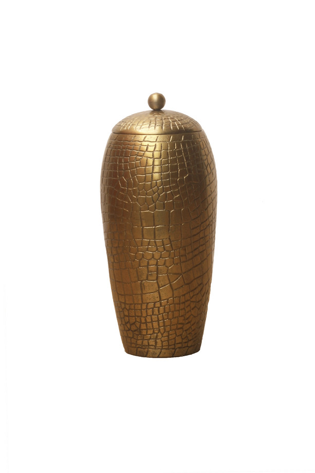 [459HO061] URNA GRANDE ALUMINIO ORO VIEJO