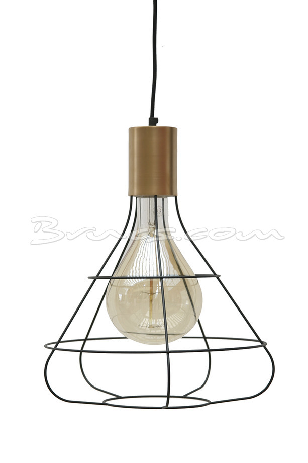 [568LD013] LÁMPARA TECHO MOD. PIOJO HIERRO Y COBRE C/ BOMBILL