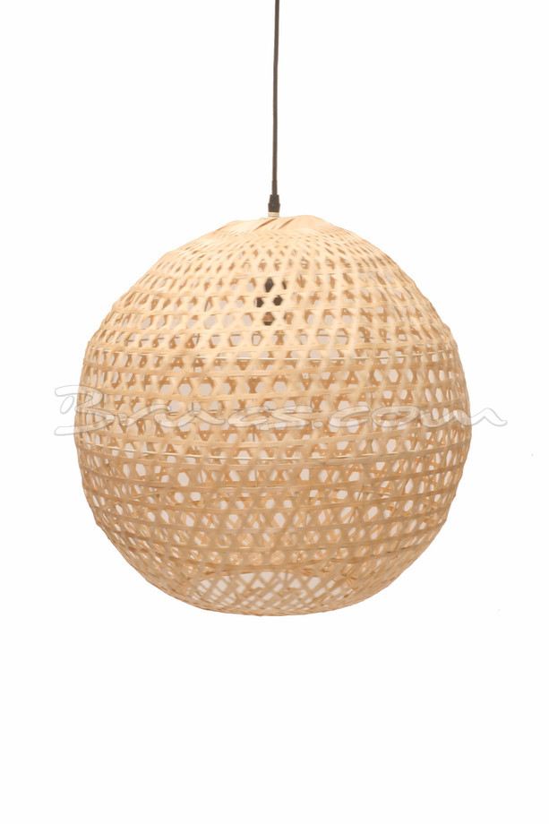 [598GY024] LÁMPARA TECHO GROVE S HIERRO Y BAMBÚ NATURAL