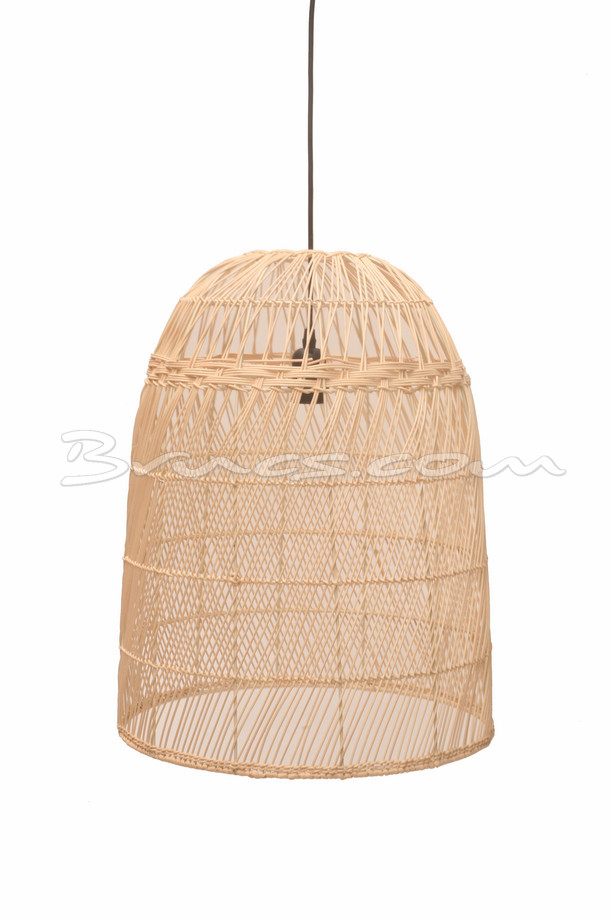 [598GY026] LÁMPARA TECHO LANE HIERRO Y RATTAN NATURAL