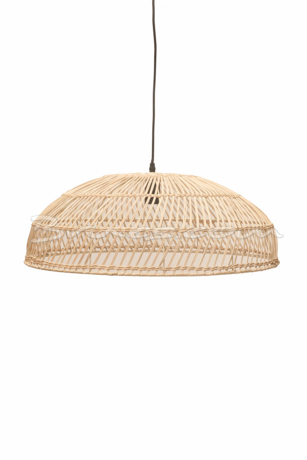 [598GY029] LÁMPARA TECHO UMBRELLA HIERRO Y RATTAN NATURAL
