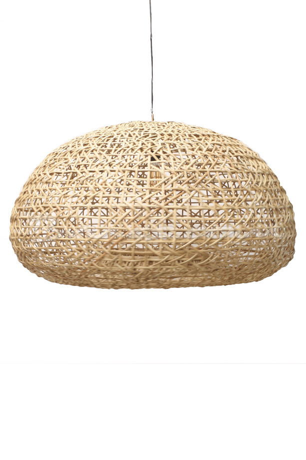 [621OC027] LÁMPARA NIDO GR. RATTAN NATURAL Y HIERRO