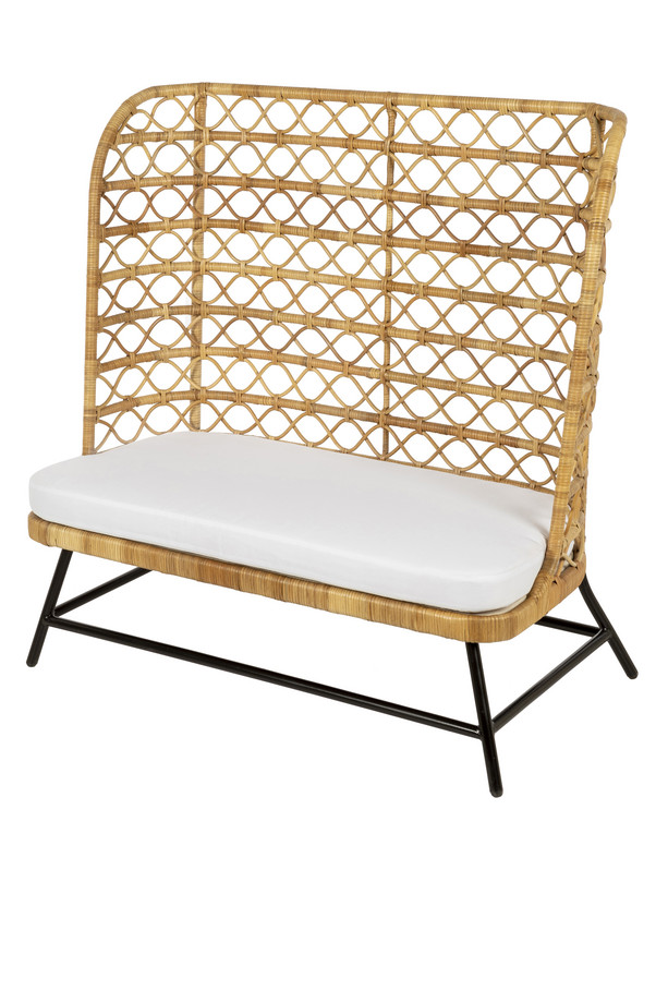 BUTACA DOBLE UGANDA RATTAN Y TEJIDO NATURAL RESPAN