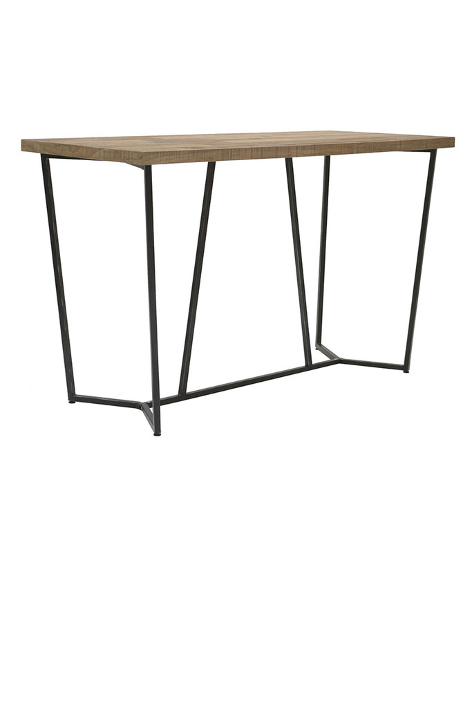 [377WB1001] MESA ALTA LISBOA OLMO Y HIERRO