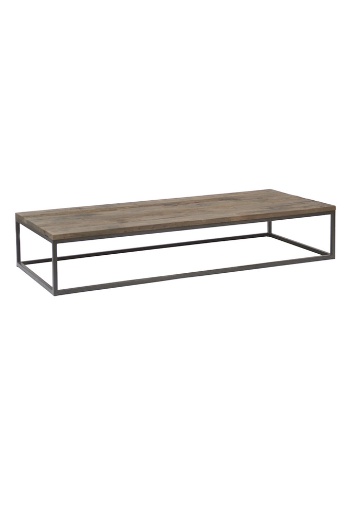 [377WB1008] MESA CENTRO LAGOS RECTANGULAR OLMO Y HIERRO