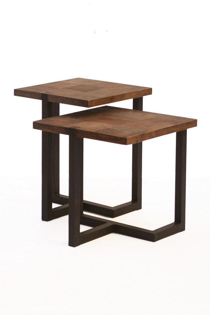 [377WB1069] MESA AUXILIAR ASTURIAS OLMO Y HIERRO