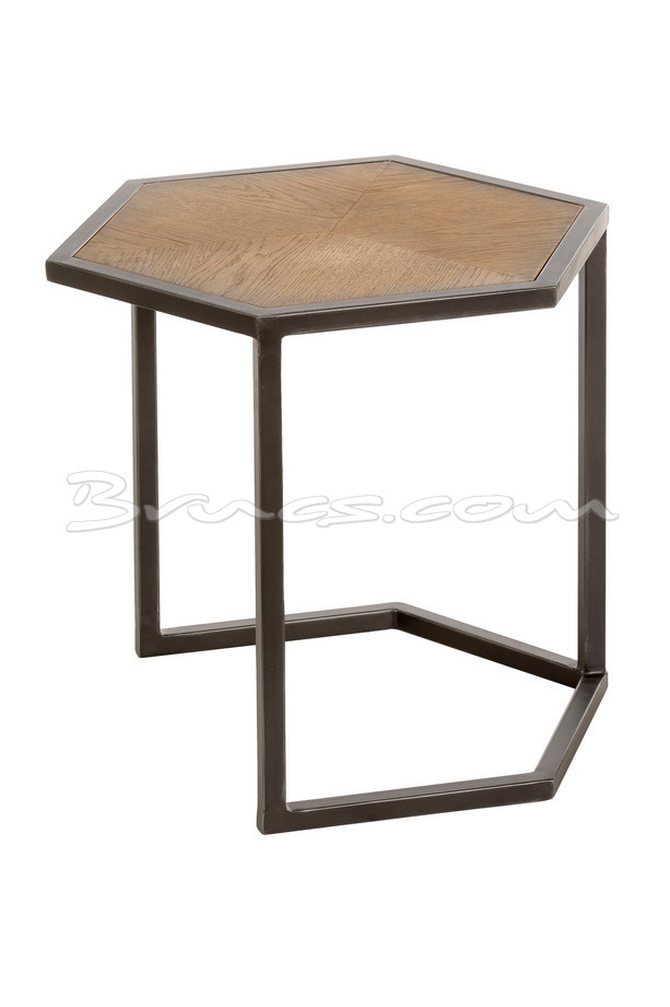 [377WB1158] MESA AUXILIAR ALTA MABORÉ ROBLE Y HIERRO
