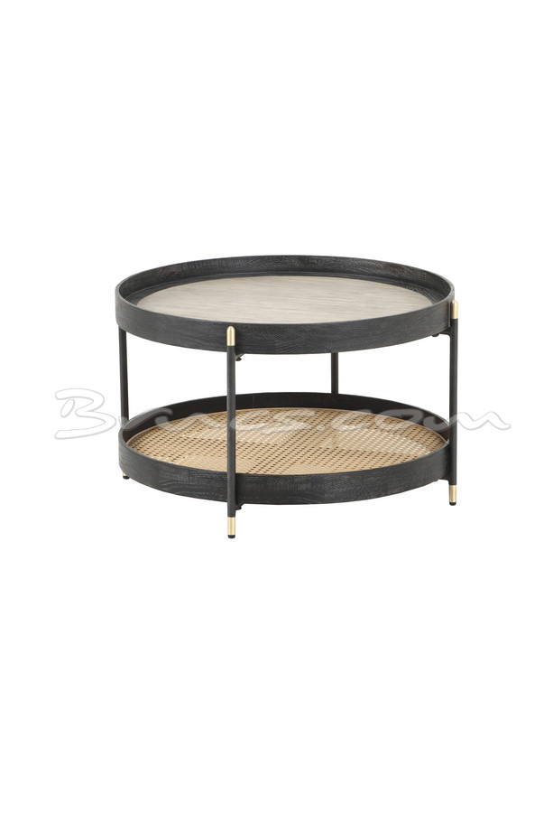 [377WB1329] MESA CENTRO TUMARAA ROBLE Y RATTAN