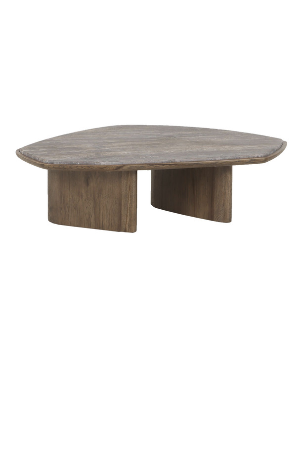 MESA CENTRO WINGEN TRAVERTINO Y ROBLE COL.NOGAL