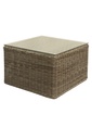 MESA CENTRO UQLAT RATTAN SINTÉTICO C/CRISTAL