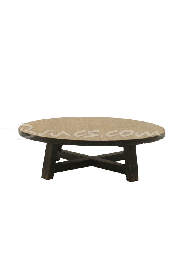 MESA CENTRO ARAPAHO OLMO NATURAL Y NEGRO