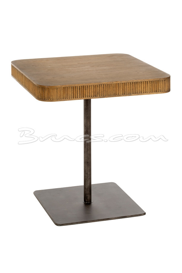 [377WB1161] MESA COMEDOR DAO CUADR. ROBLE Y HIERRO