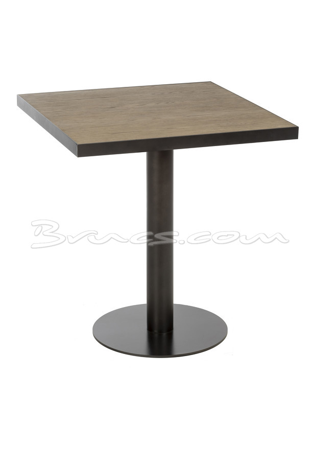 [377WB1207] MESA KSAR CUADRADA ROBLE Y HIERRO