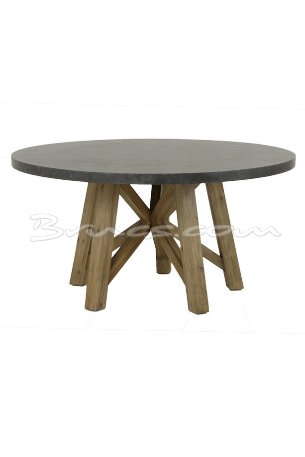 [377WB1227] MESA COMEDOR ELIKA PIEDRA Y PINO