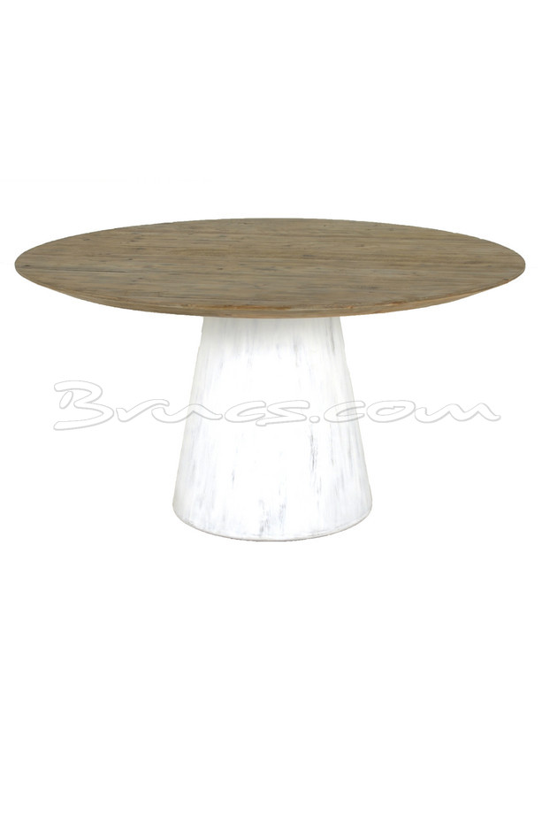[377WB1250] MESA COMEDOR NIATA ROBLE ANTIGUO Y PINO