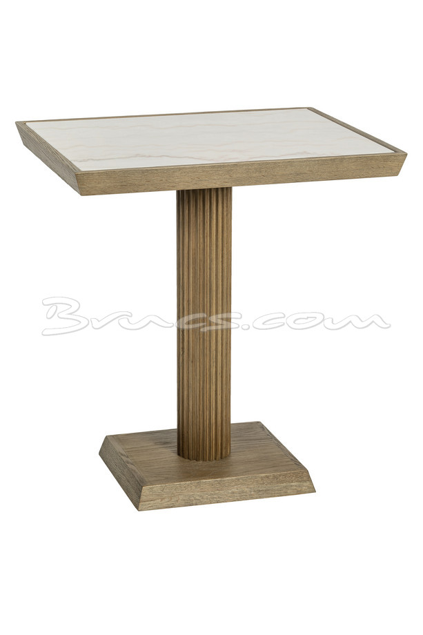 [377WB1271] MESA COMEDOR KOTRONAS MARMOLINA Y ROBLE ANTI