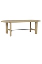 MESA COMEDOR SUMAKA OVALADA ROBLE NATURAL Y HIERRO
