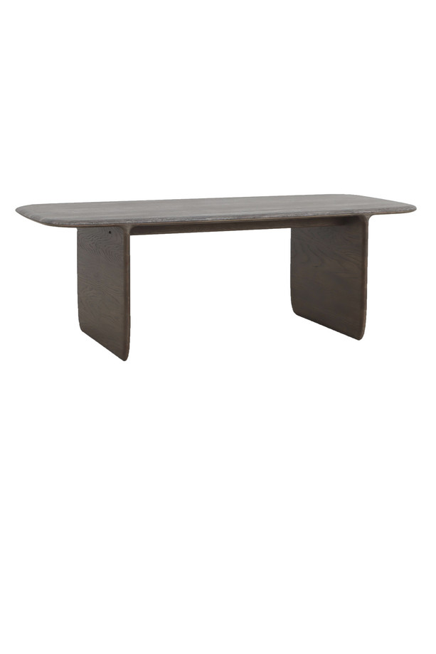 MESA COMEDOR HOWITT TRAVERTINO Y ROBLE COL.NOGAL