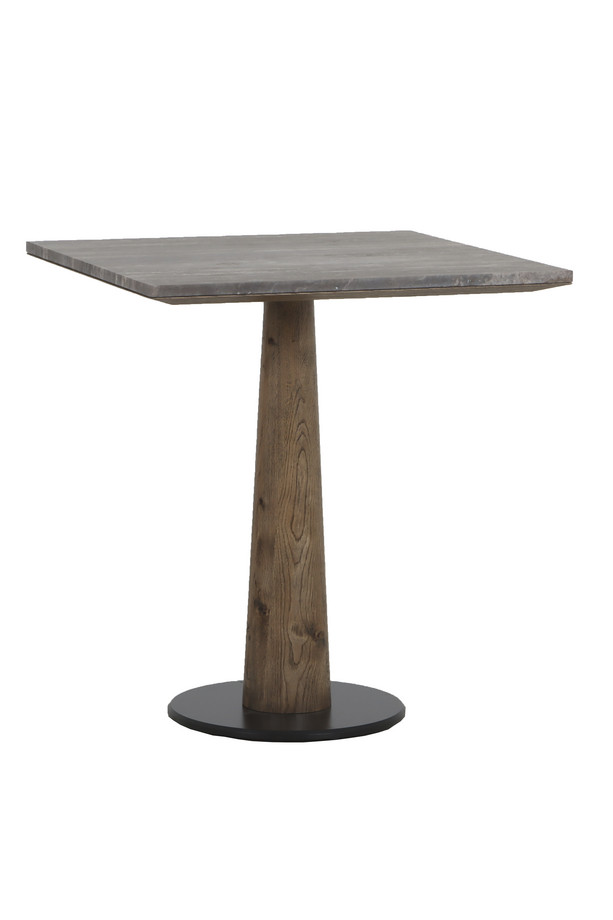 MESA COMEDOR PELION TRAVERTINO Y ROBLE COL.NOGAL