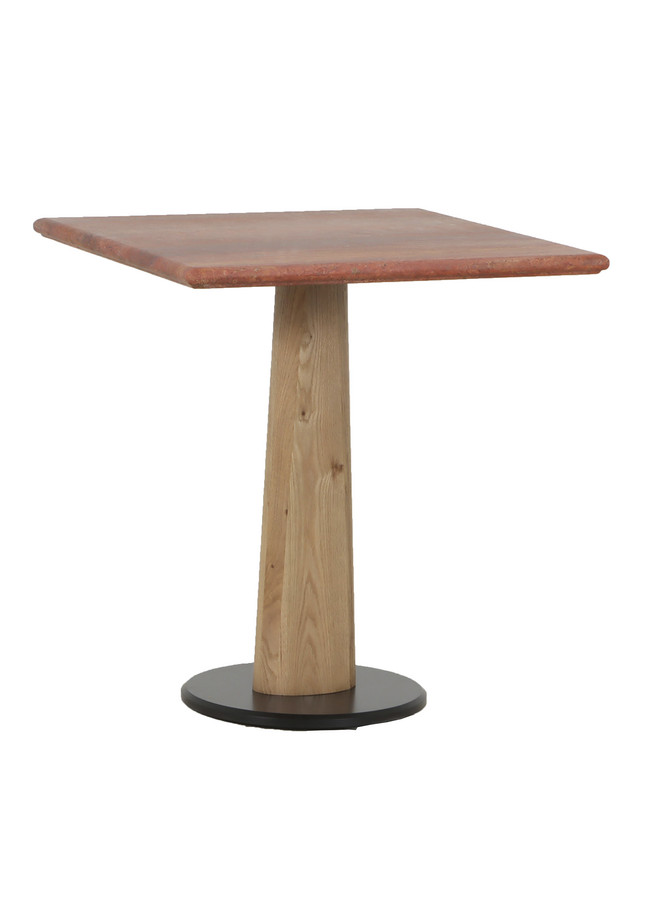 MESA COMEDOR REGULUS  ROBLE Y TRAVERTINO ROJO