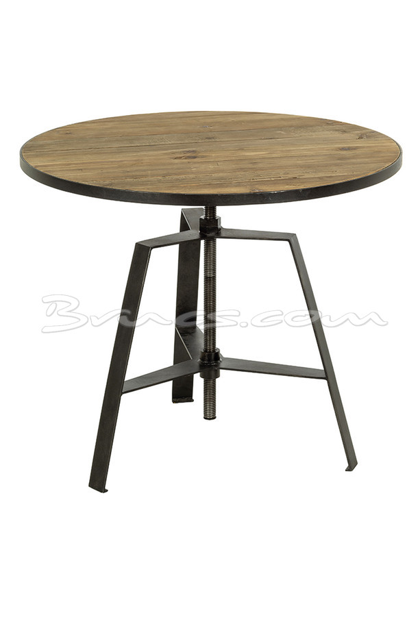 [377WB637] MESA COMEDOR CORK GR. HIERRO Y PINO ANTIGUO