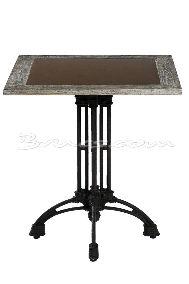 MESA COMEDOR PIREO METAL COBRE  Y ROBLE