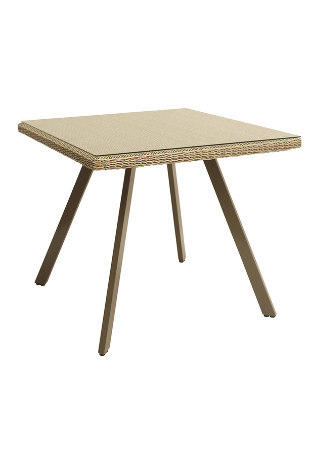 MESA COMEDOR MAYA KUBU SINTÉTICO PATAS ALUMINIO