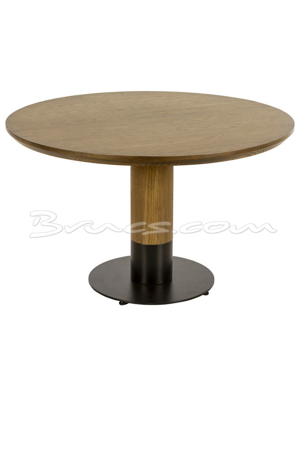[620HH068] MESA COMEDOR DONG ROBLE Y HIERRO