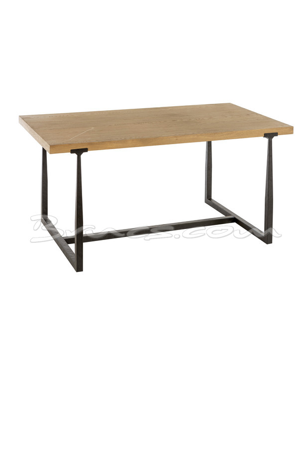 [620HH074] MESA COMEDOR GOLF-S  ROBLE Y HIERRO