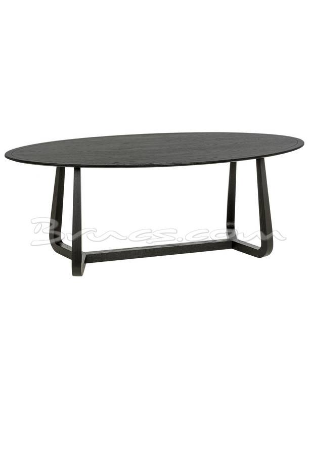 [620HH103] MESA COMEDOR KATO-S OVALADA ROBLE NEGRO