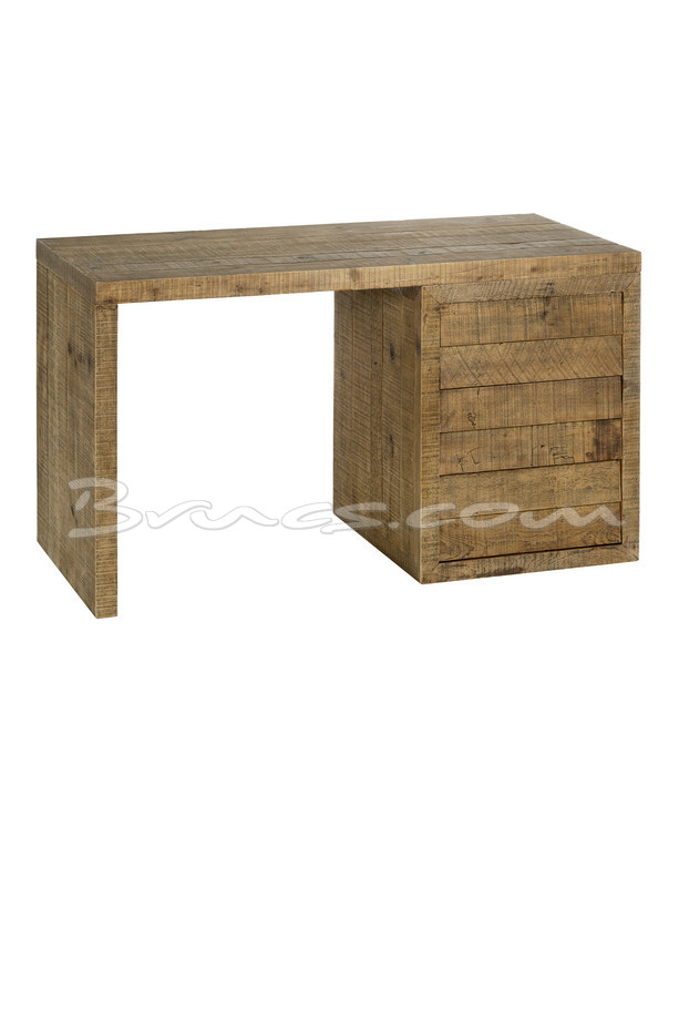 [377WB1188] MESA CONSOLA SVETI PINO NATURAL CON 3 CAJONES