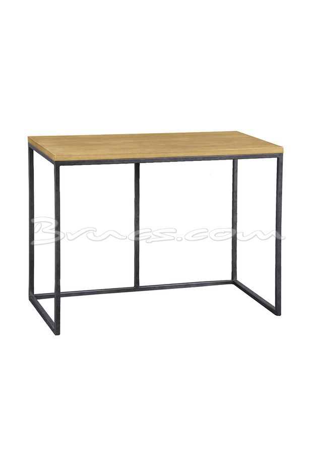 [377WB878] MESA CONSOLA DUBLIN GR. ROBLE VINTAGE Y HIERRO