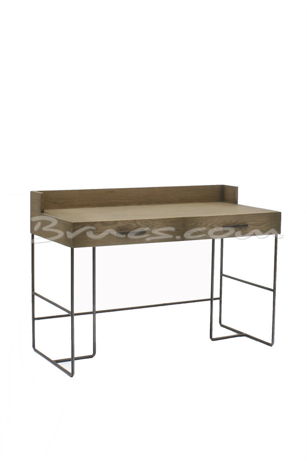 [377WB986] MESA CONSOLA SIRSA ROBLE Y HIERRO