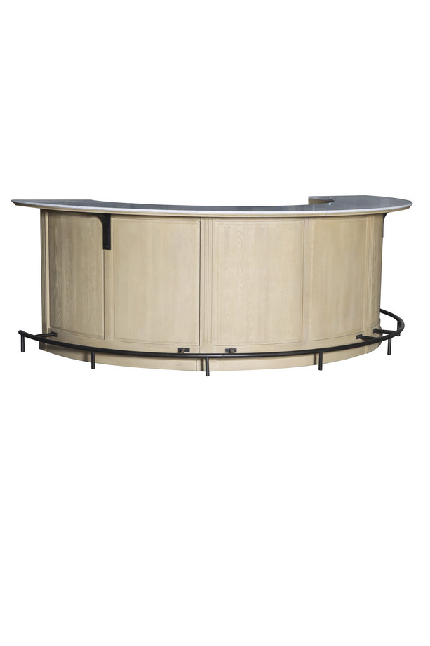 [377WB1443] MOSTRADOR POLARIS ROBLE Y CARRARA- PARTE CURVA