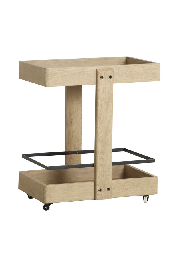[377WB1530] CARRITO ALIOTH ROBLE NATURAL Y HIERRO