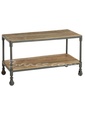 MUEBLE TV OLMO RASCAFRIA Y HIERRO C/ RUEDAS