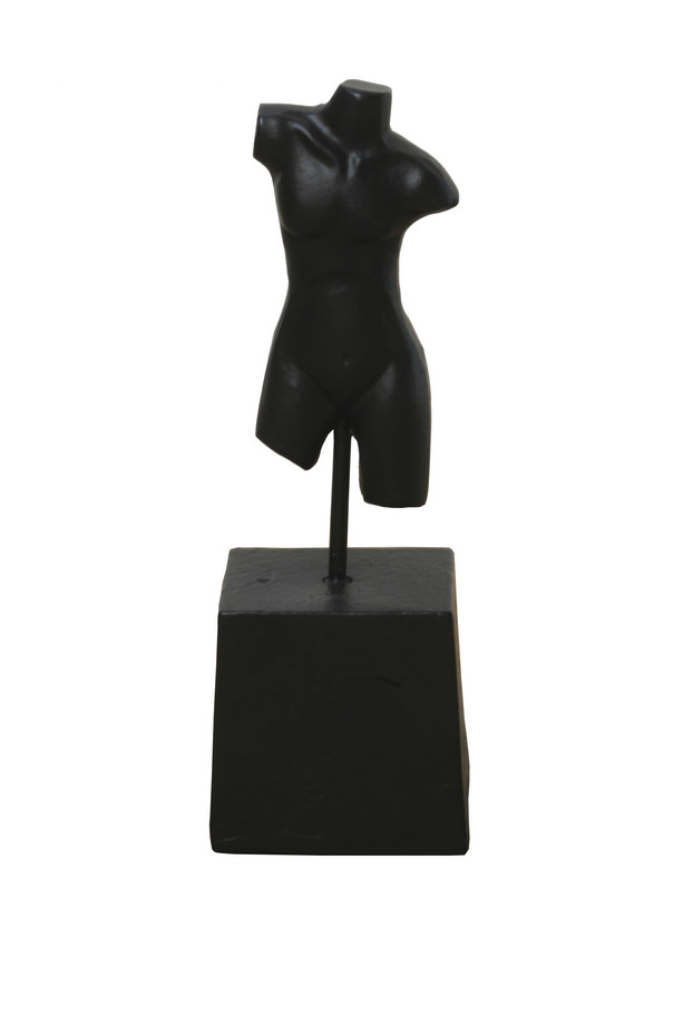 PEDESTAL BUSTO PQ. ALUMINIO NEGRO