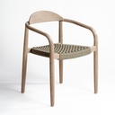 Silla de eucalipto y cuerda color topo