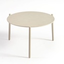 Mesa de centro mediana para exterior aluminio y cerámica