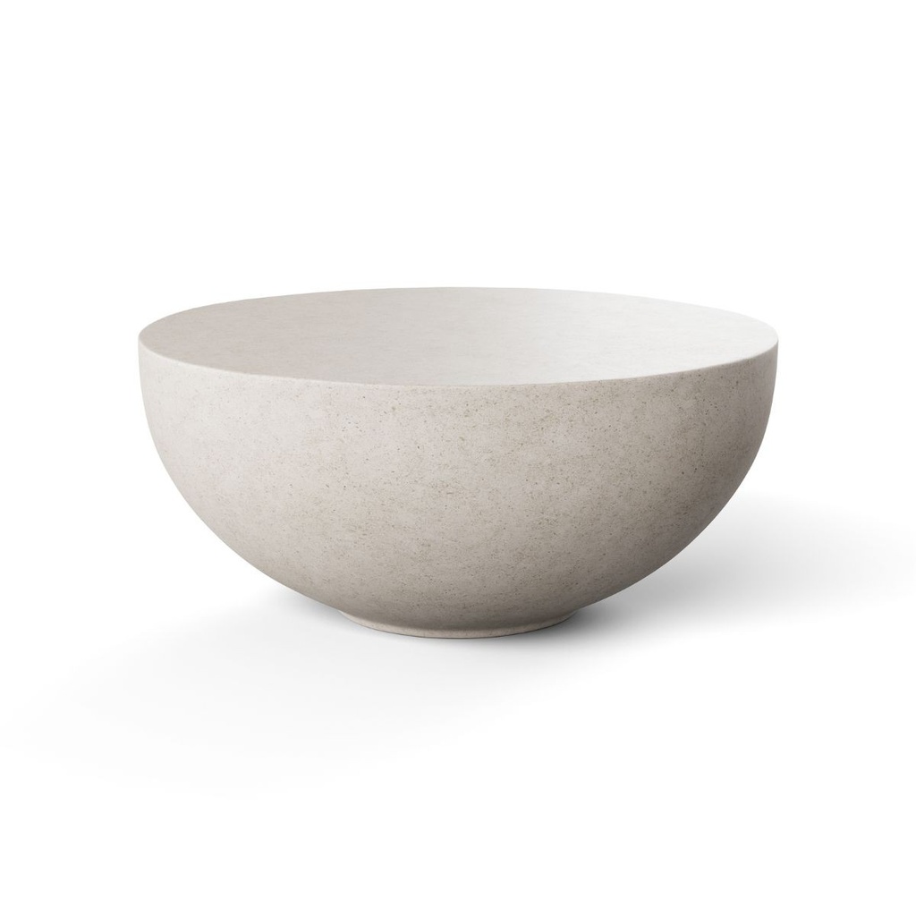 [LEO-1] Mesa de centro mediana de fibra de vidrio color cemento blanco