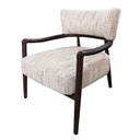 SILLON DE MADERA TAPIZADO CRUDO NATURAL CON MATICES BEIG TEXTURIZADO (73X79X77)
